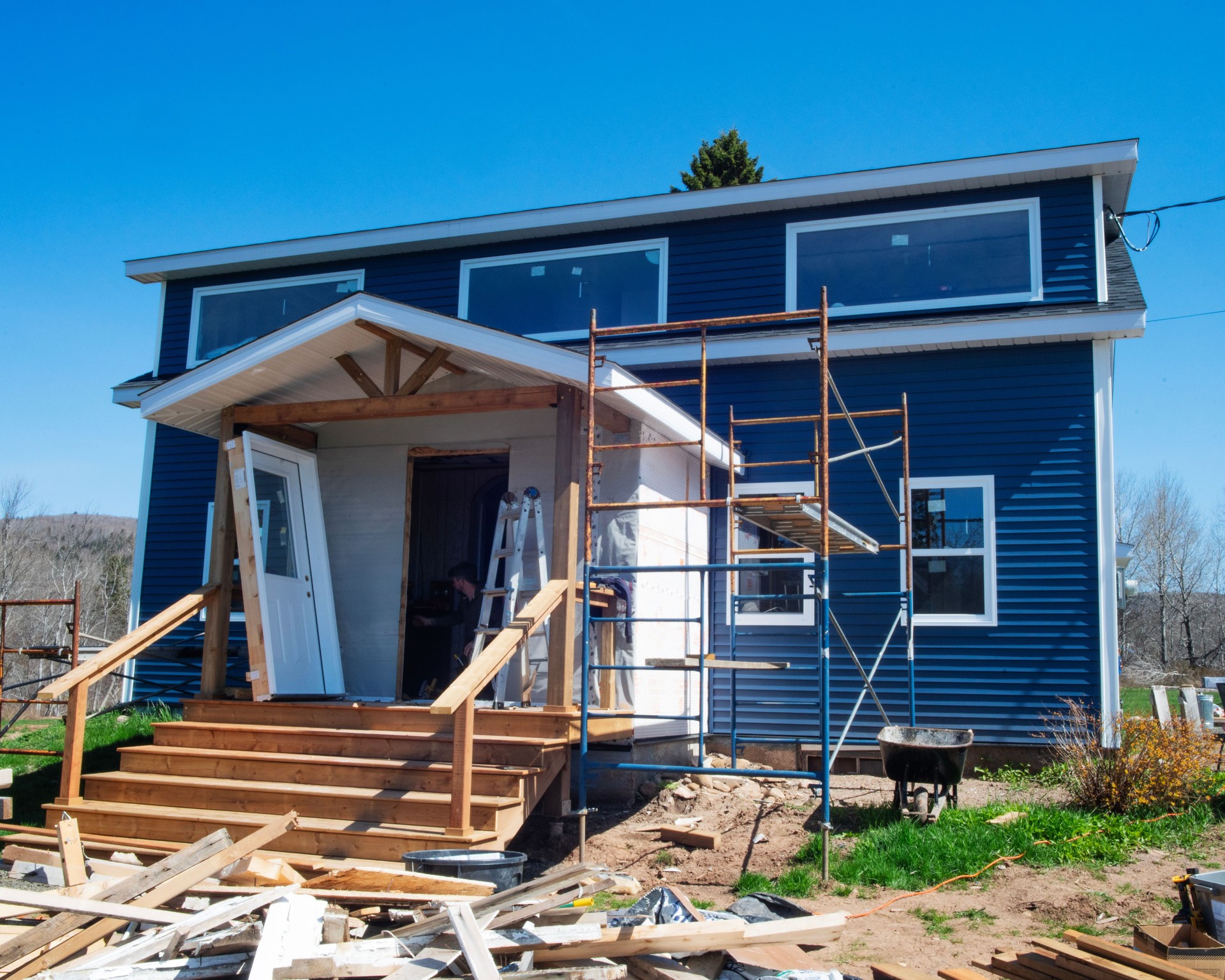 An older house during renovation